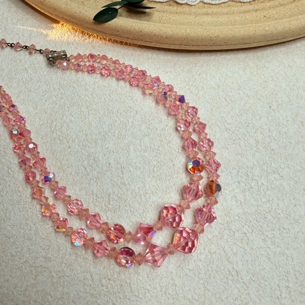 铜合金玻璃项链 【六六中古】孤品复古项链th5756