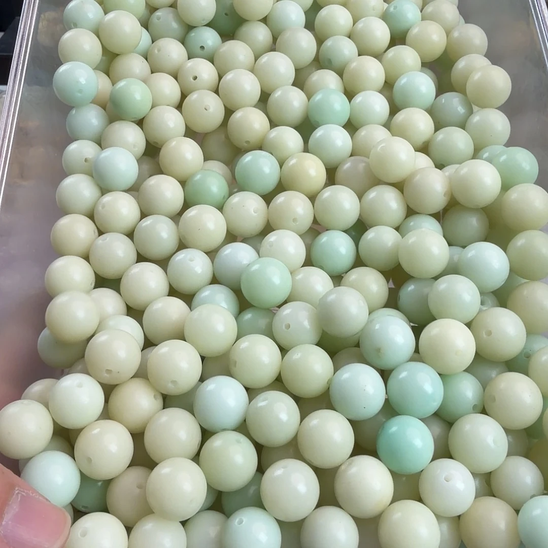 菩提根/象牙果手串卡14果绿汤圆360颗处理