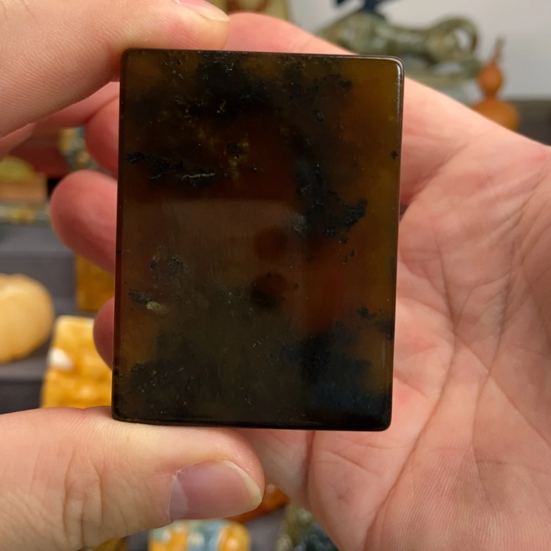 岫玉未镶嵌挂件牌子