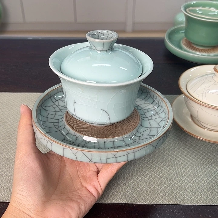 龙泉云间青瓷小米茶器