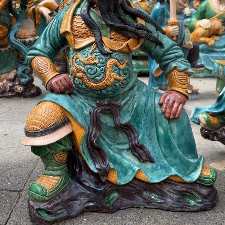 游***湖陶瓷琉璃三彩高度49厘米