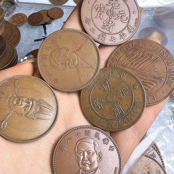 南***瑞六个铜币工艺品摆件