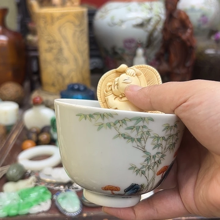 摆件用****8瓷杯！紫砂壶