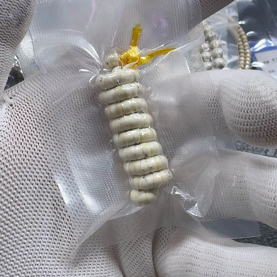 星月菩提手串小*5mm骨瓷白大肠（轻微走色