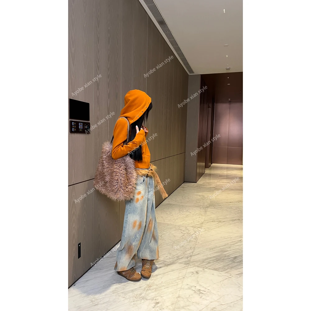 【AYOBE】小贤  甜酷风休闲舒适风文艺复古显瘦连帽外套