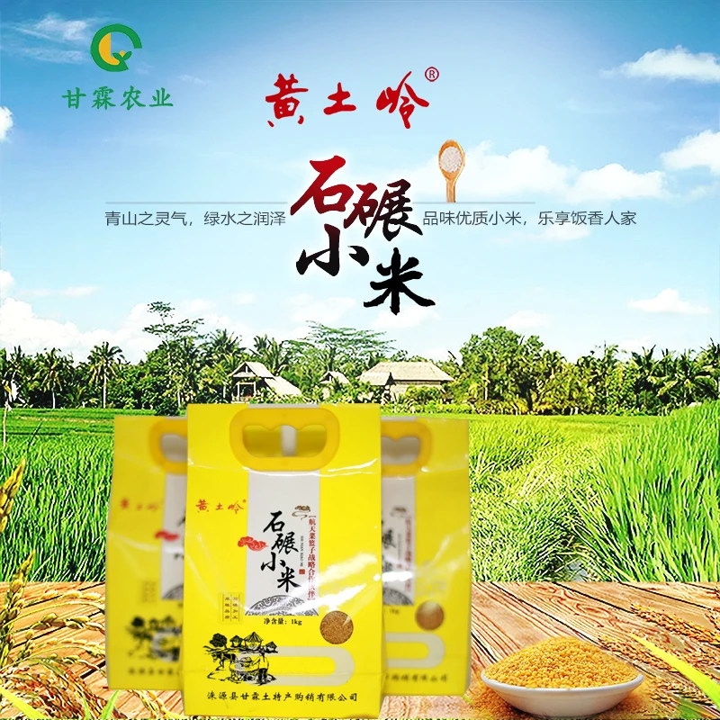 【保定好物】甘霖农业黄土岭石碾小米大白谷黄袋1kg