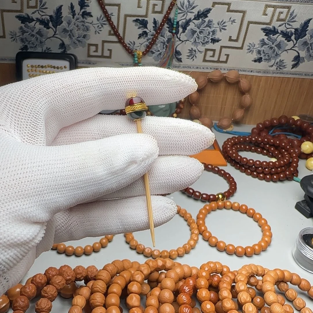 清***光手串猴头核桃标➕配饰