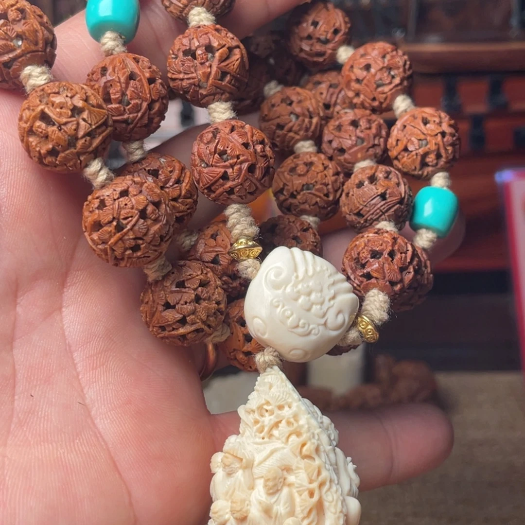 疯***棠手串/手链核桃36桃核➕牙罗汉