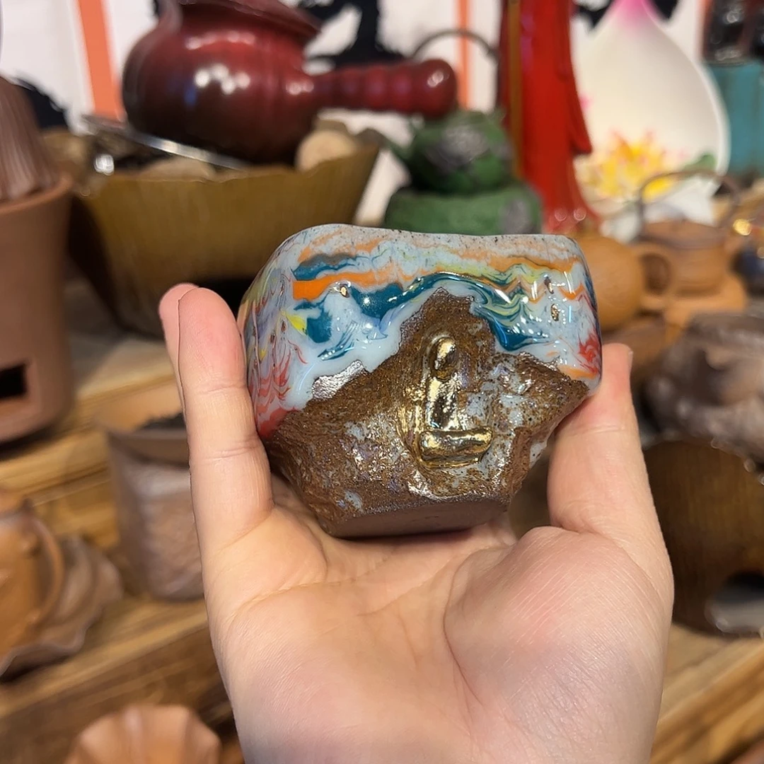 可以养的粗陶原矿老岩泥茶器