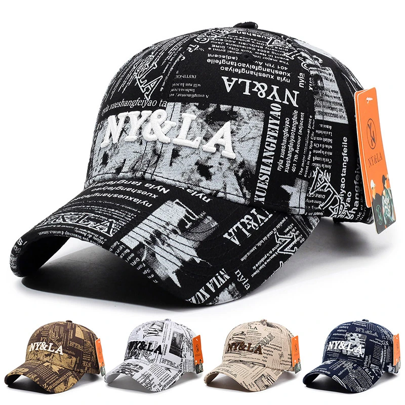 新款NY&LA立体印花刺绣棒球帽男女款时尚百搭户外遮阳防晒鸭舌帽