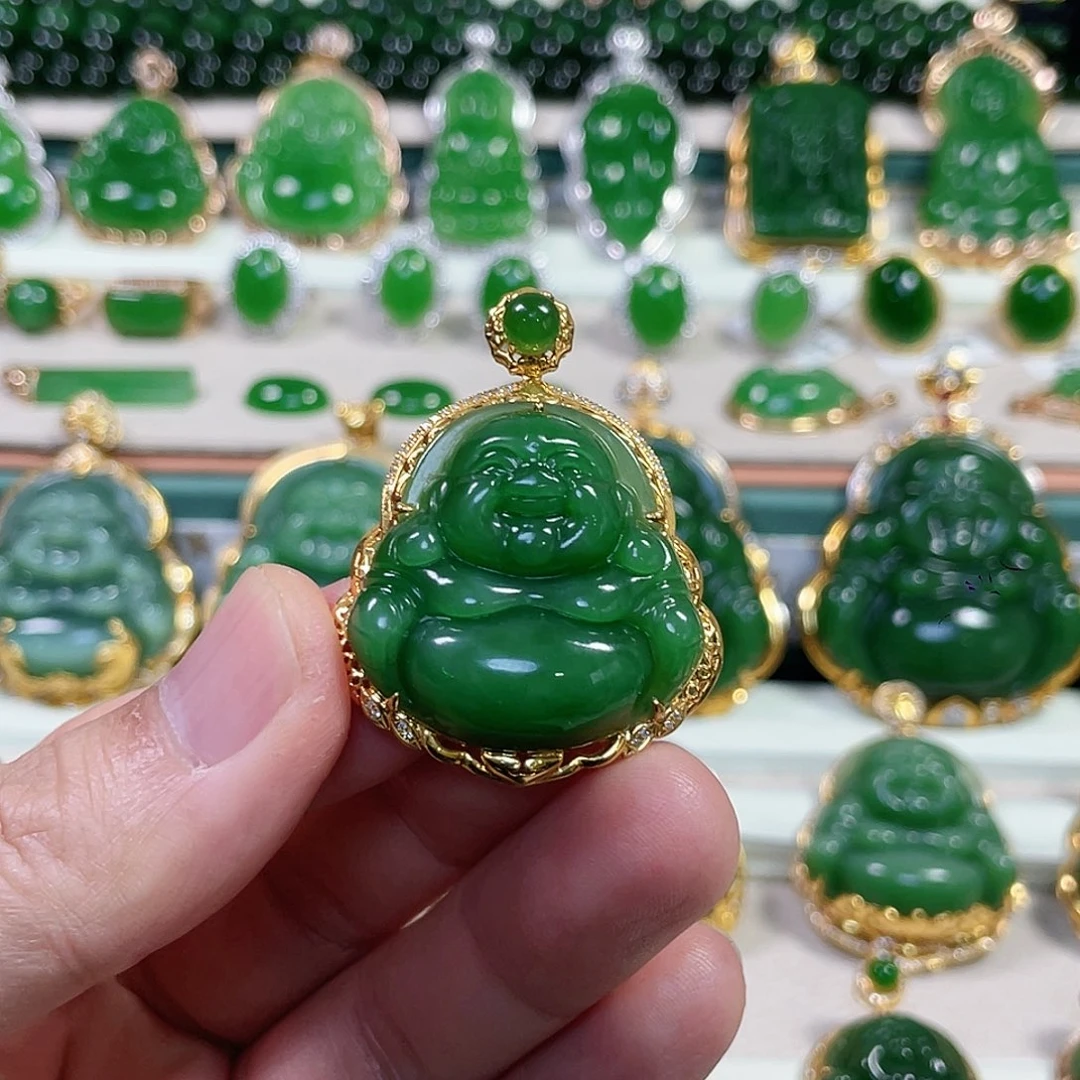 和田玉（碧玉）未镶嵌颈饰30mm