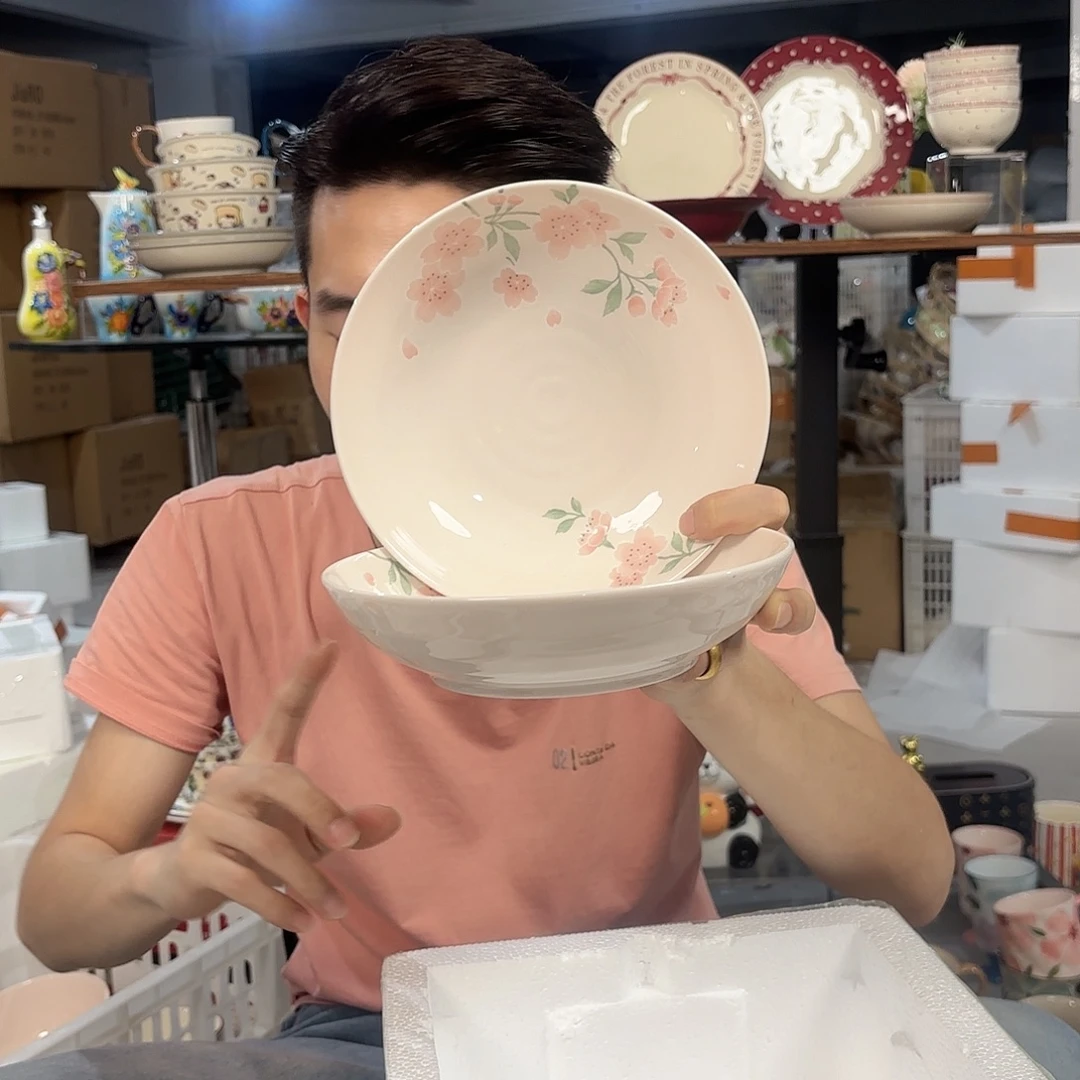潮州微瑕陶瓷餐具7寸