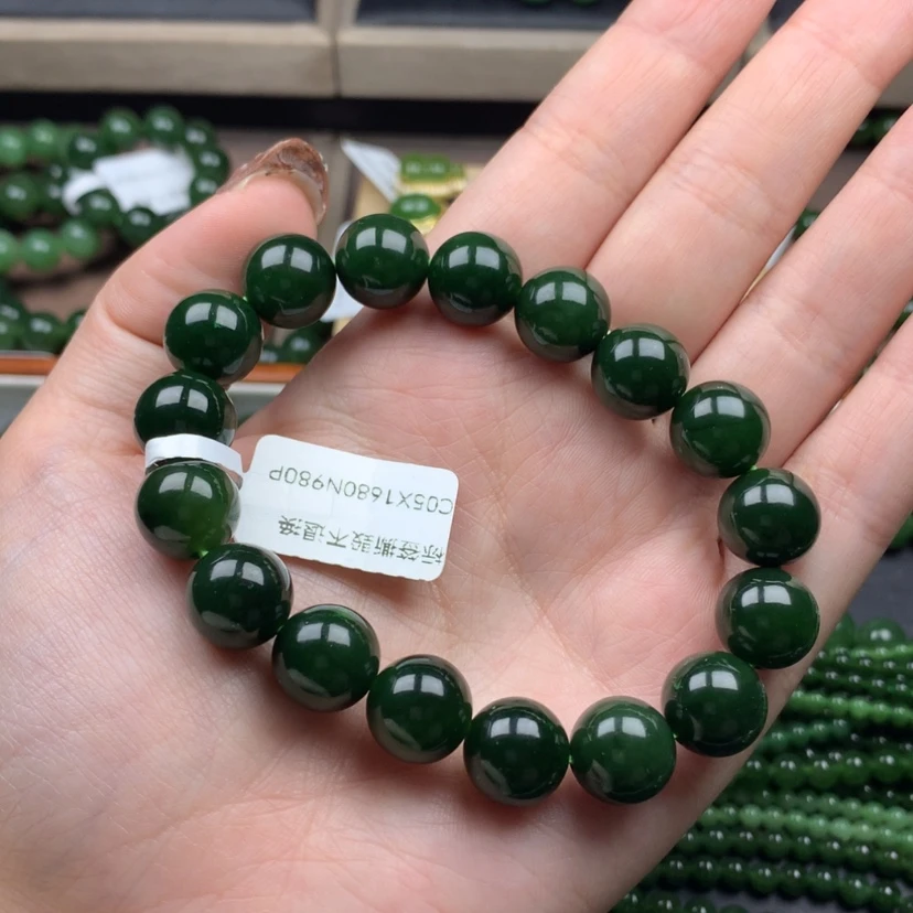 【闪购商品】和田玉（碧玉）手串未镶嵌12m漏价