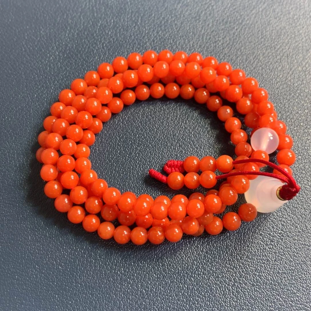 南红玛瑙5➕108圈未镶嵌保山原矿南红