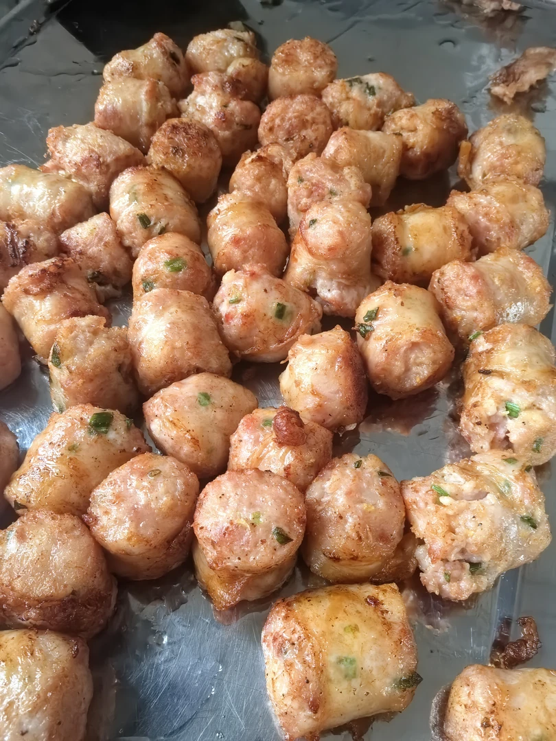 商用莆田特产鸡卷闽南鸡卷猪网油做皮仙游鸡卷纯手工美食炸肉丸