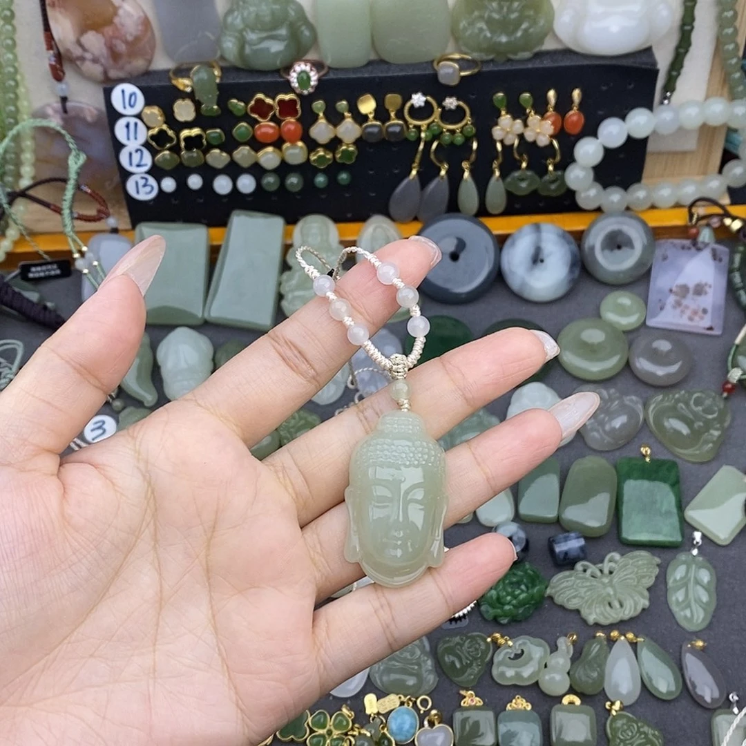 和田玉未镶嵌吊坠(不含链)