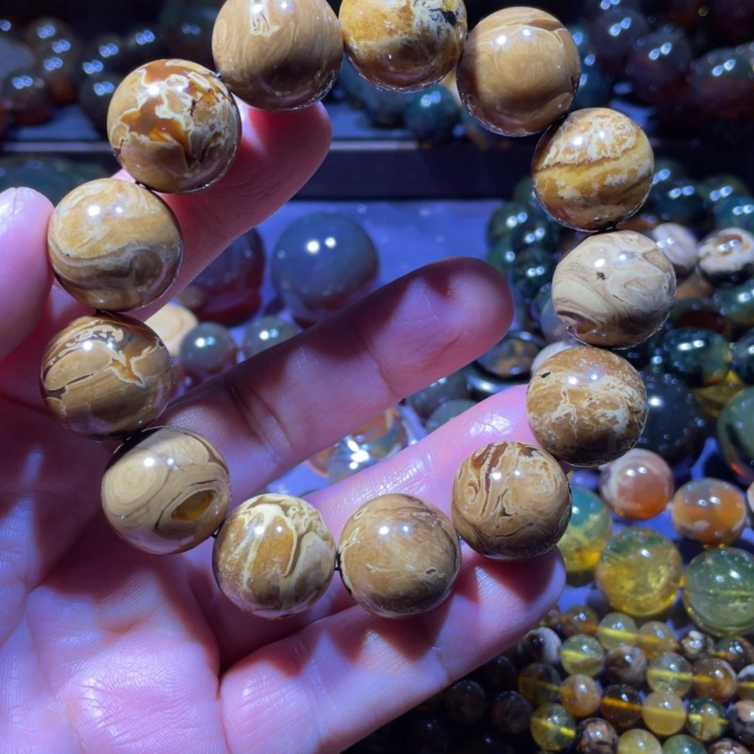 琥珀未镶嵌手链天然