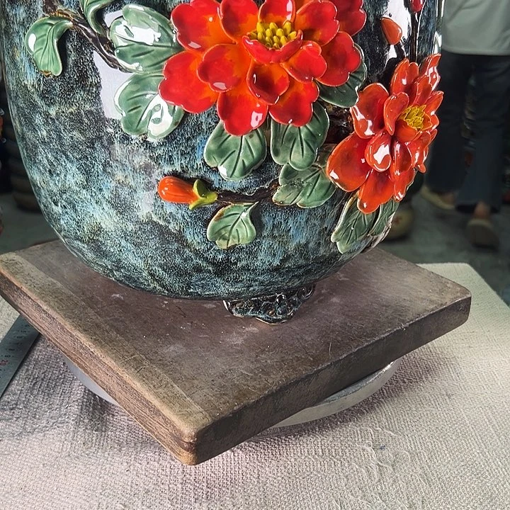 城***人泳坤堂石湾花盆陶瓷