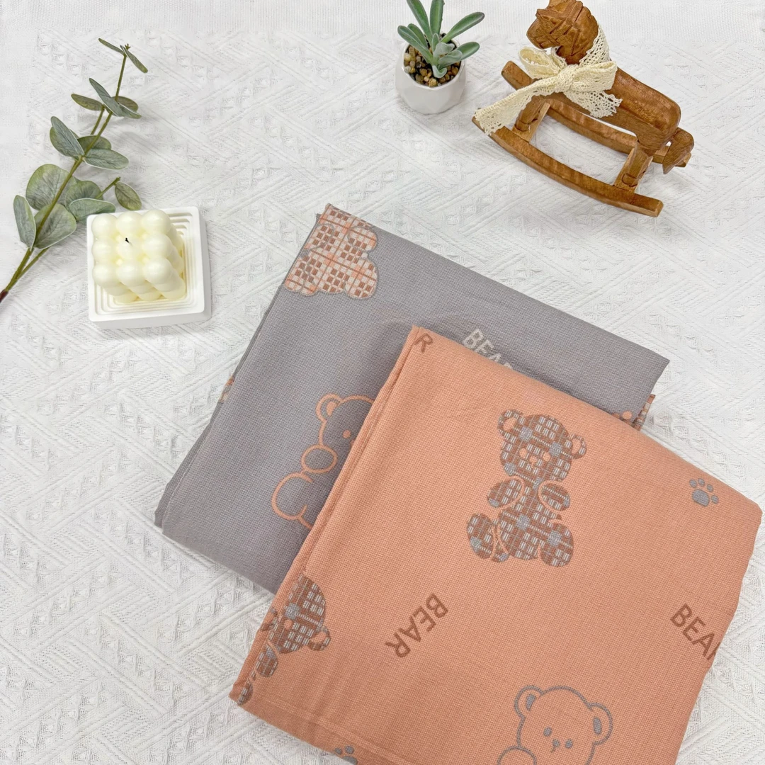 2.4米*2.3米 床单 加密双股纱布 新款 有氧透气印花 【萌萌熊】