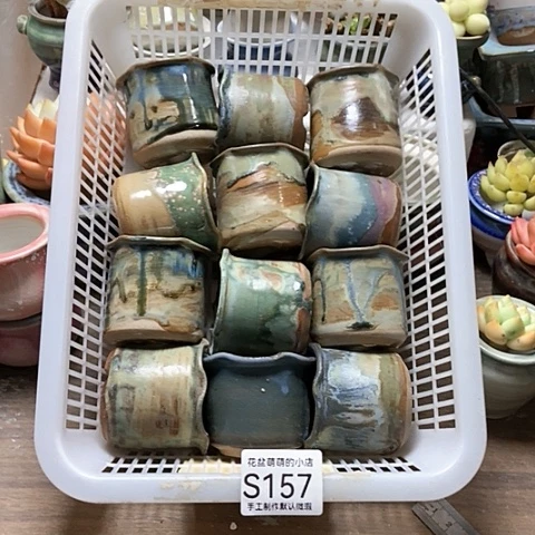 紫砂花盆157微瑕品口径5厘米左右福利款