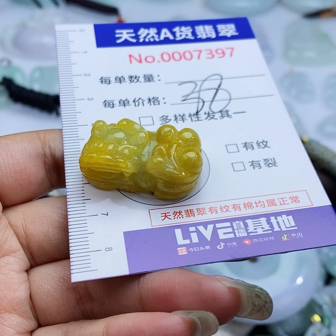 翡翠未镶嵌颈饰7397