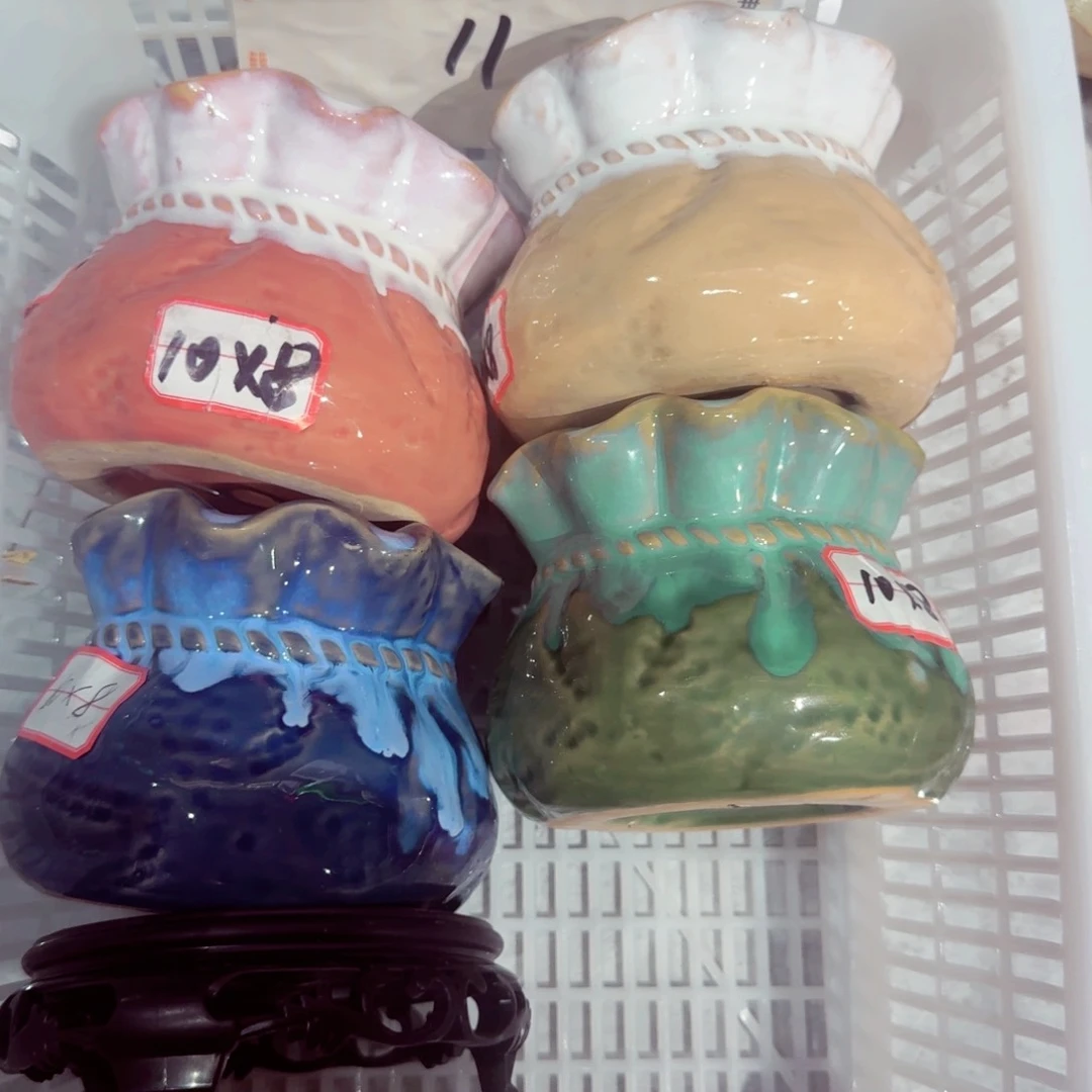 紫砂花盆粗陶精雕