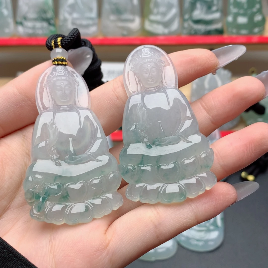 柿***米颈饰未镶嵌翡翠观音