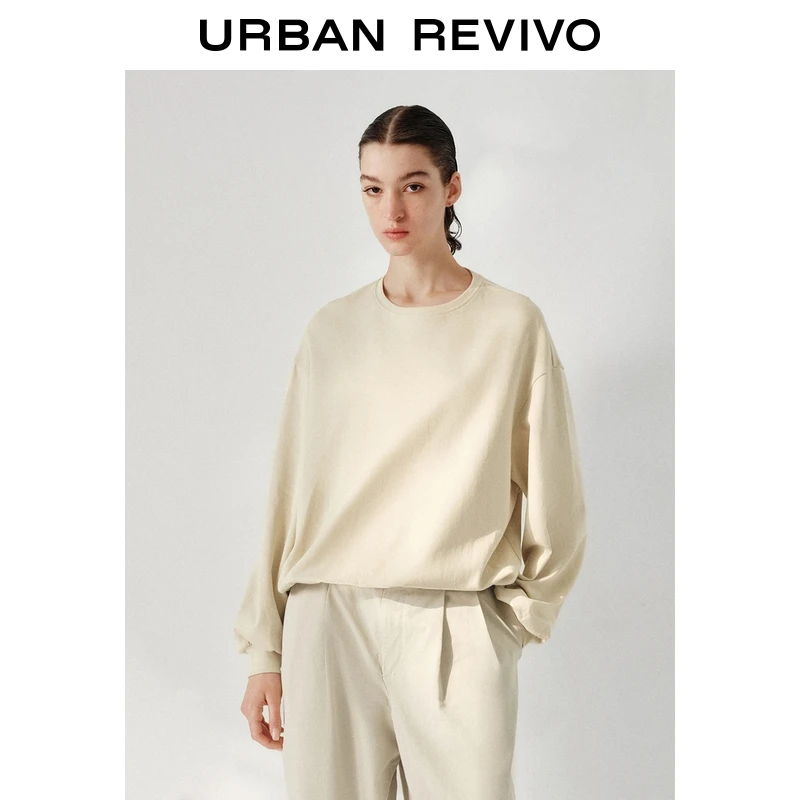 UR2026春季新款女装休闲百搭圆领超宽松卫衣UWH450128+
