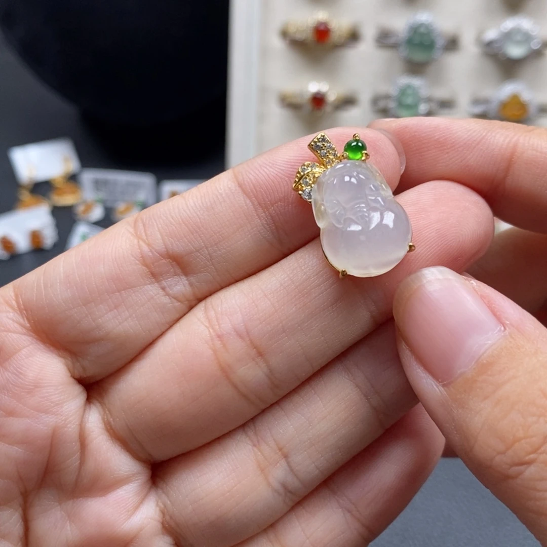 翡翠银S925镶嵌戒指