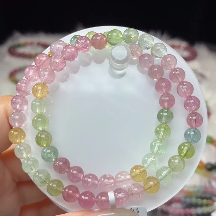 未镶嵌手链碧玺6.6mm±