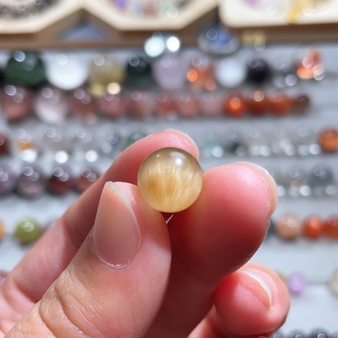 发晶耳饰银S925镶嵌南***q