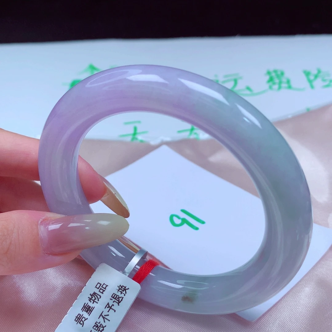 未镶嵌手镯翡翠天然缅甸翡翠A货手镯 91号