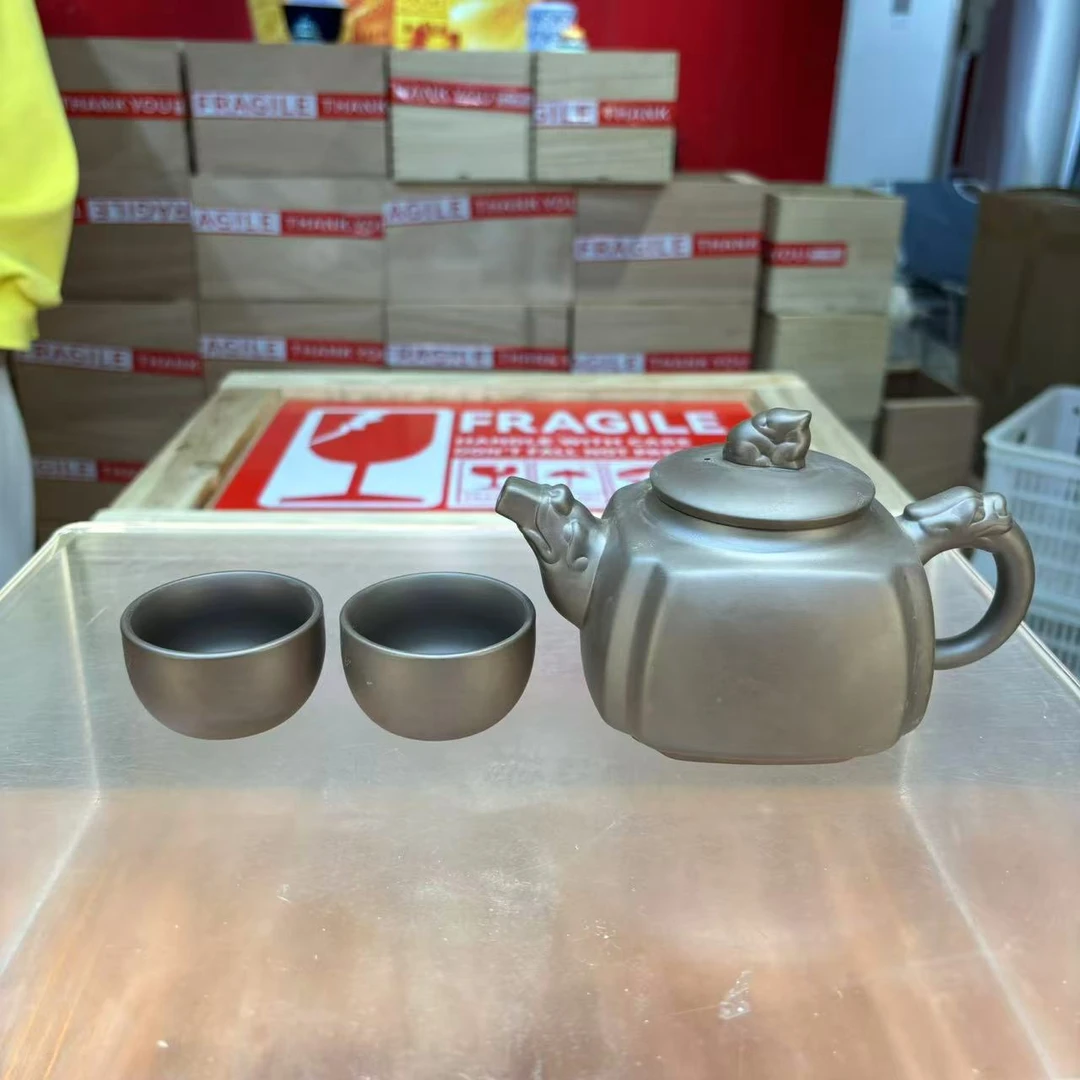 秋香茶具 黑泥貔貅一壶两杯（无礼盒）小套装-8981