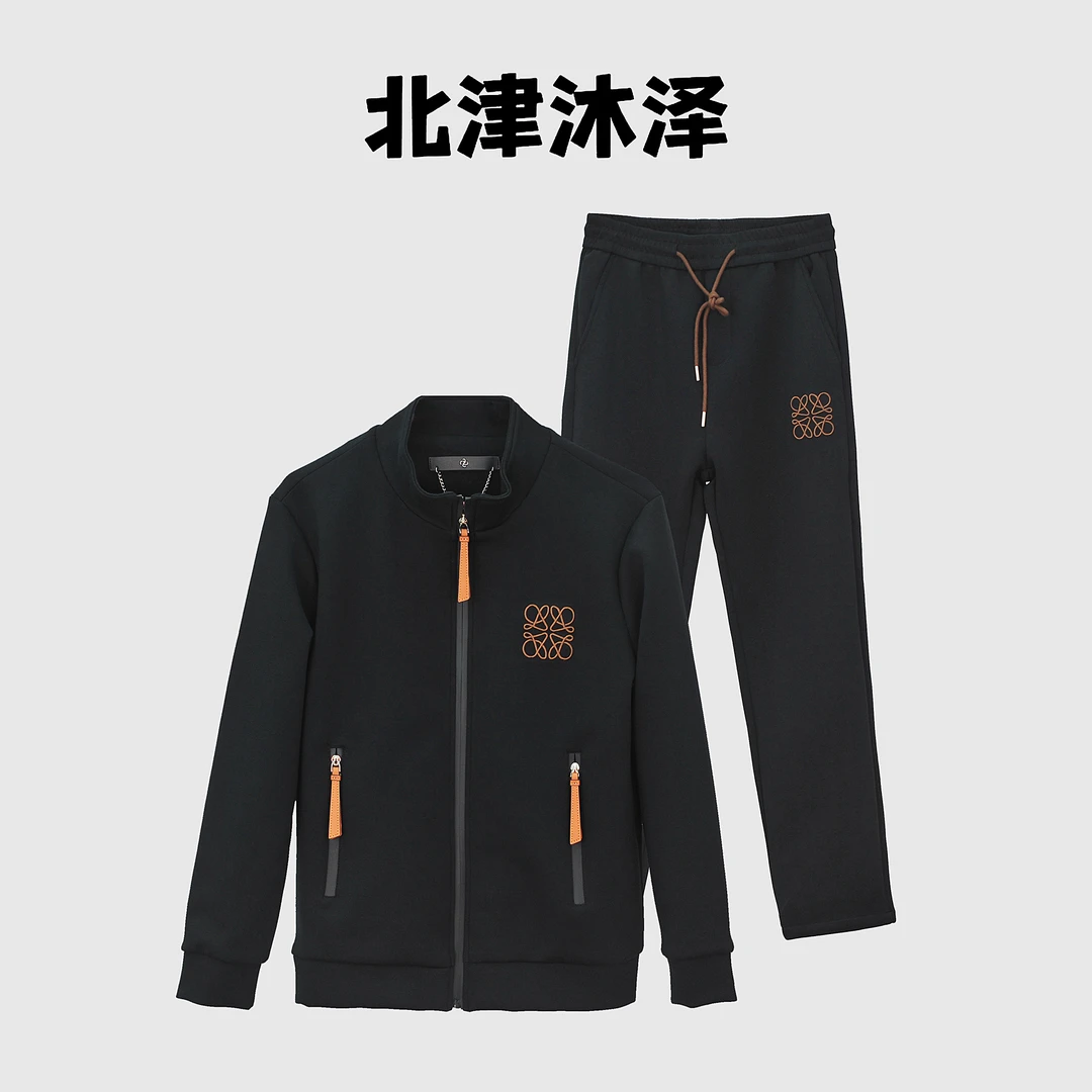 【北津】25秋罗家夹克刺绣轻奢重工休闲质感简约高级欧货新款男套装