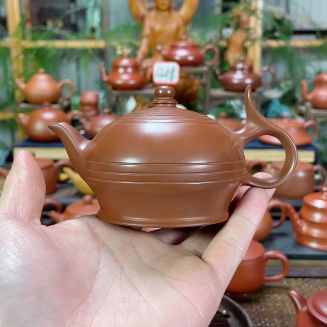 紫砂茶壶伟朱泥将军