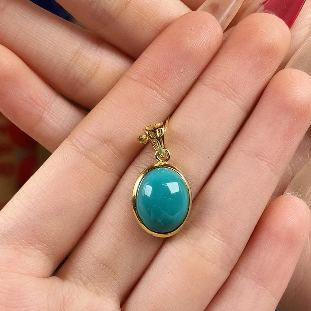 绿松石银S925镀金镶嵌珠宝奇石