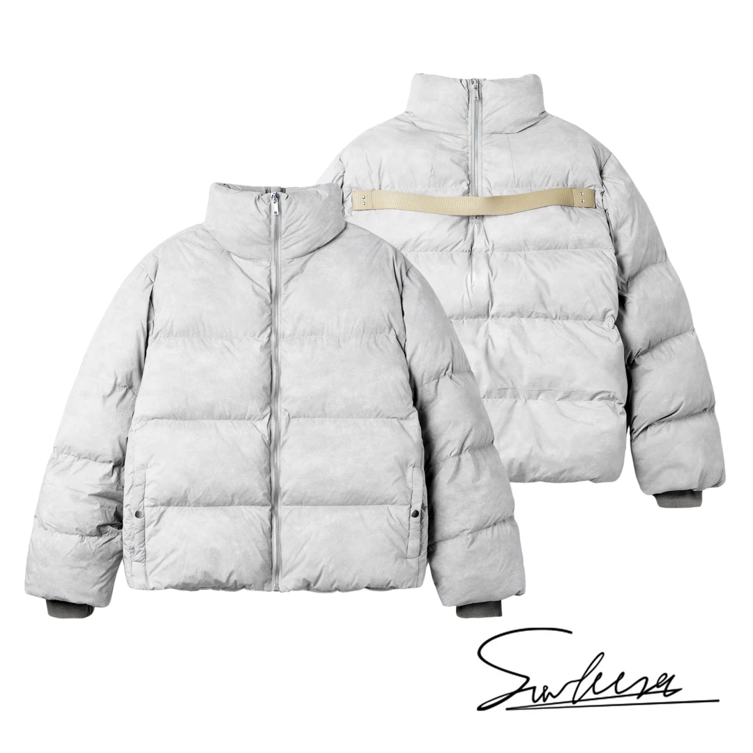 SUNTEEZA尼龙冷印白鸭绒男女款秋冬阔版羽绒服