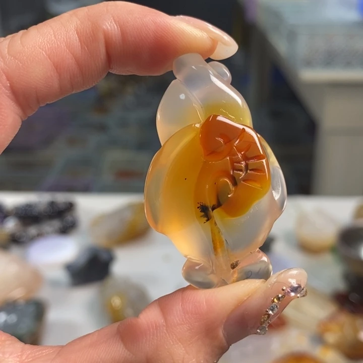 玛瑙/玉髓吊坠(不含链)未镶嵌