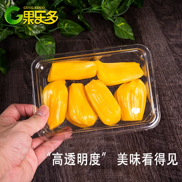 新款果乐多密封鲜果切盒外卖一次性榴莲菠萝蜜打包盒水果带盖包装