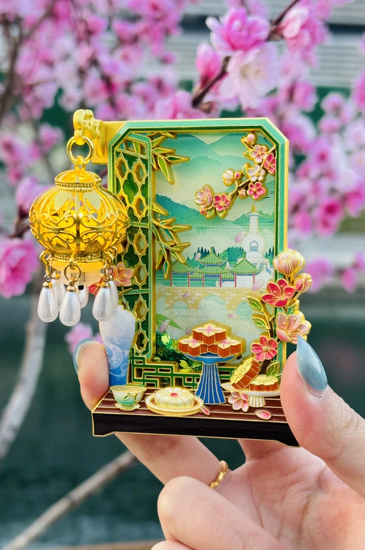 扬州慢慢金属流沙裸眼3D亮灯冰箱贴