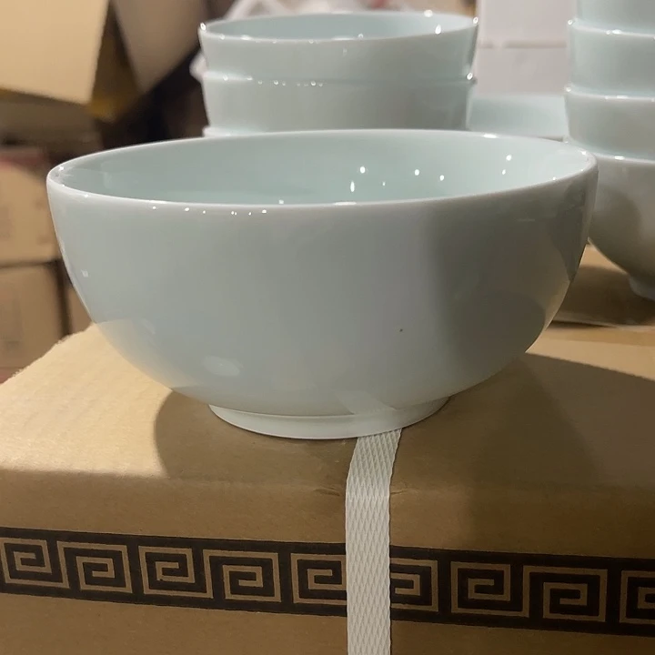 瓷片玉泥青瓷六英寸罗汉面碗两个，包邮