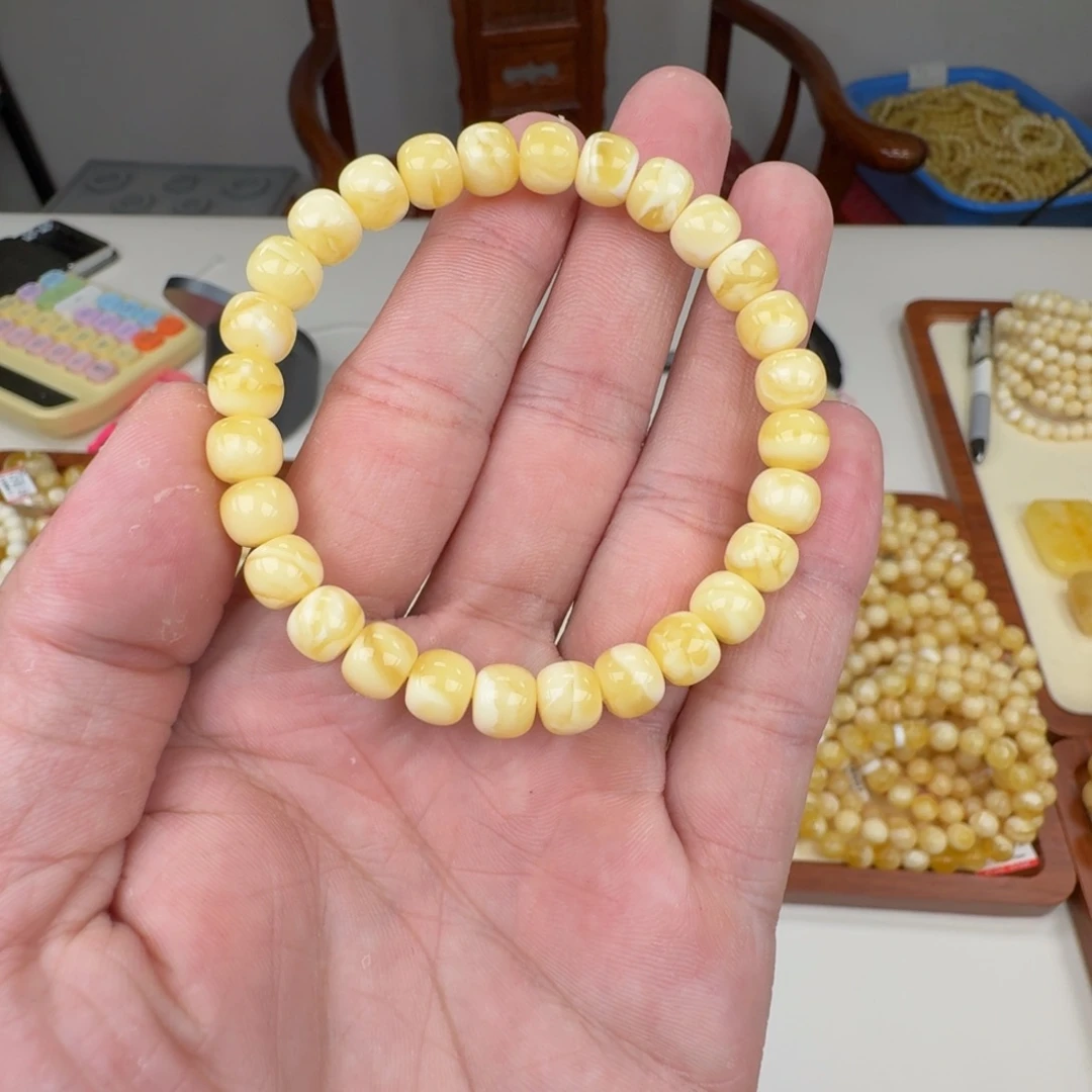 琥珀未镶嵌裸石蜜蜡手串