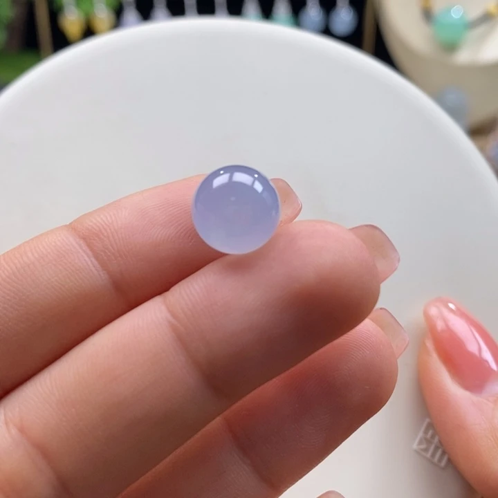 翡翠吊坠(不含链)未镶嵌翡翠梦幻紫圆珠