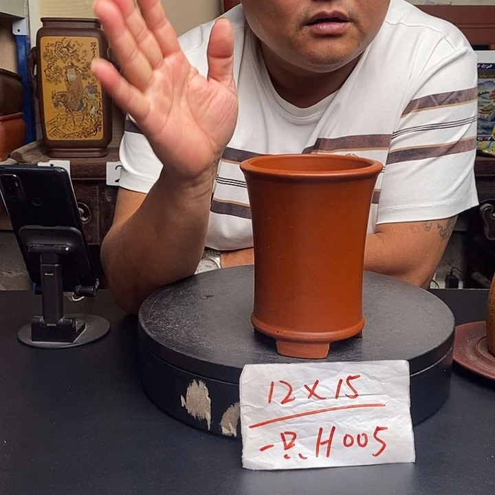 紫砂花盆货号一只H005