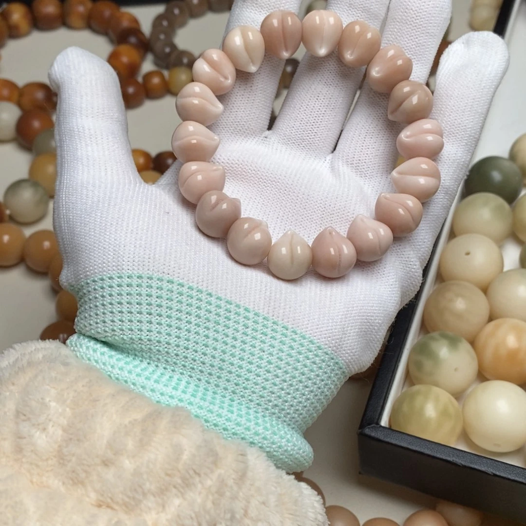 菩提根/象牙果手串粉桃子