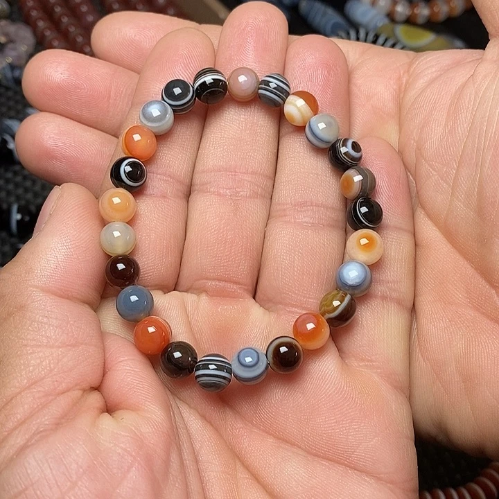 玛瑙/玉髓手链未镶嵌可***爱