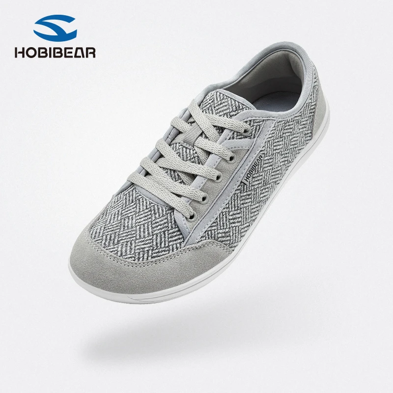 HOBIBEAR男鞋2025秋季新款网面透气低帮开车鞋防滑宽楦赤足鞋7127