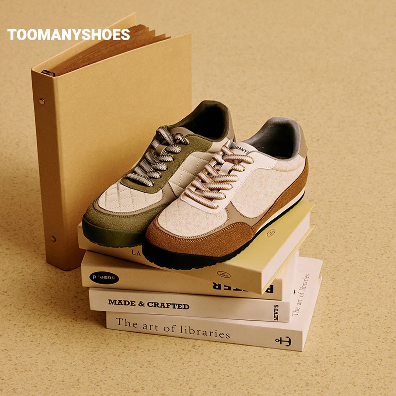 Toomanyshoes女鞋2025新款橄榄树下厚底德训鞋户外休闲板鞋运动鞋