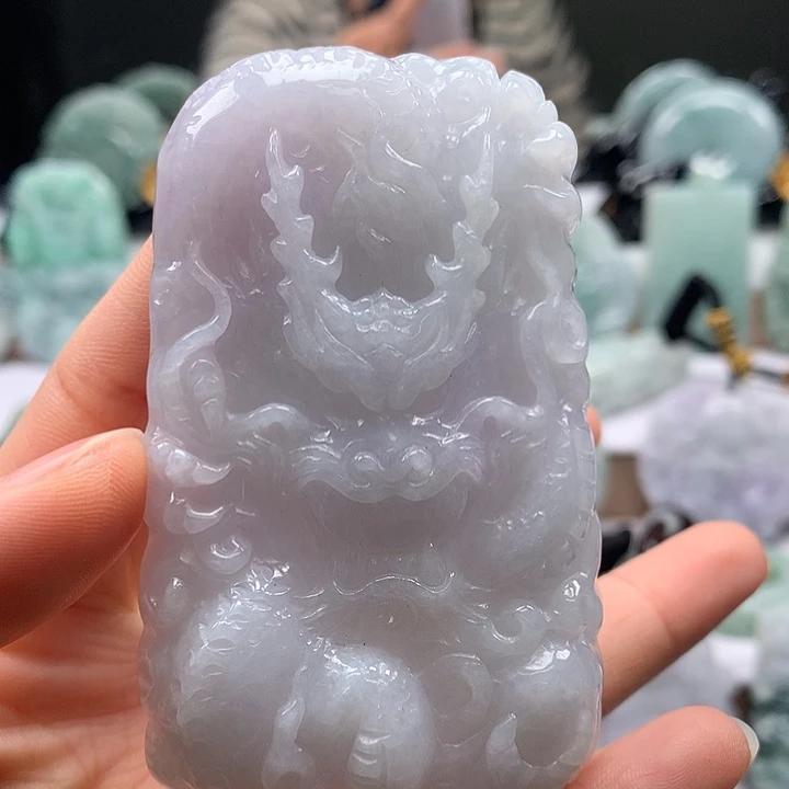 翡翠未镶嵌颈饰霸气侧漏龙行天下福利卡厚12+