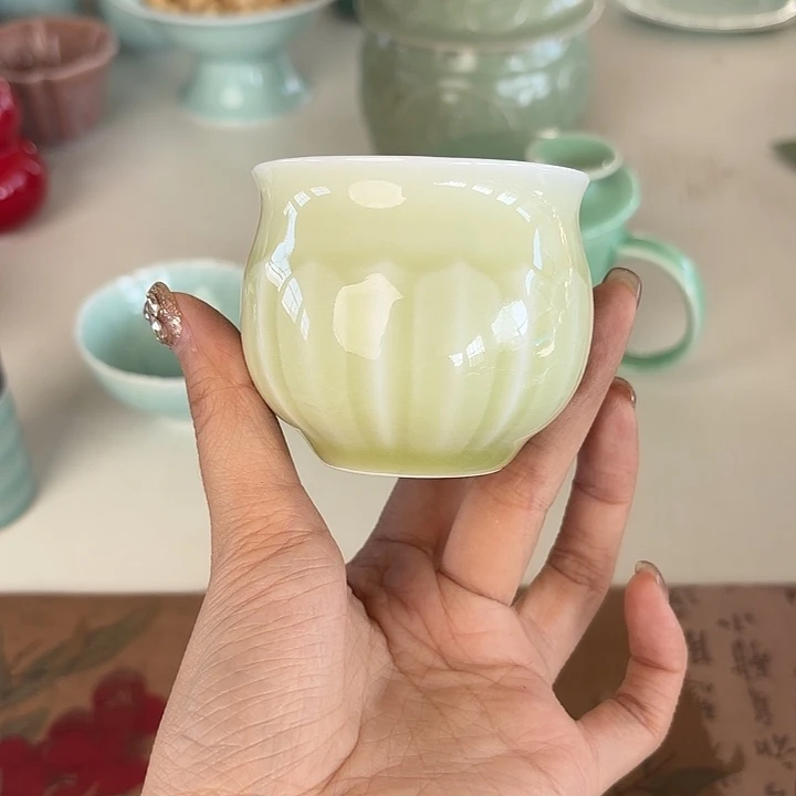 龙泉云间青瓷小米茶器